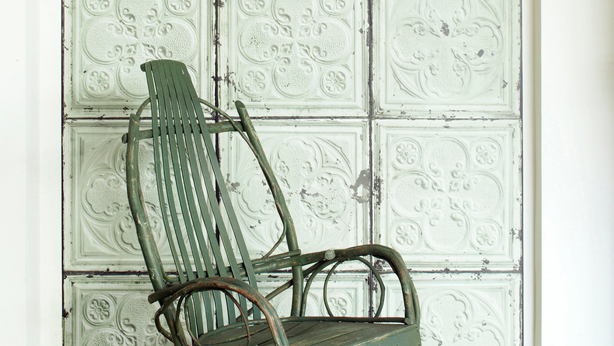 Brooklyn Tin Tiles Wallpaper- Green