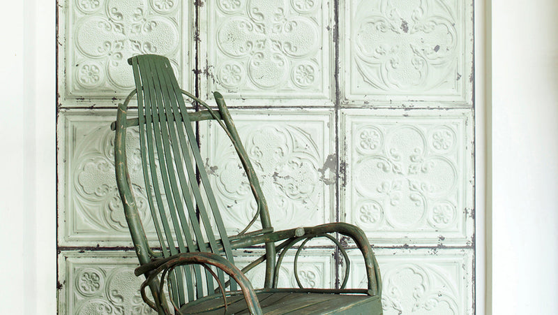 Brooklyn Tin Tiles Wallpaper- Green 05