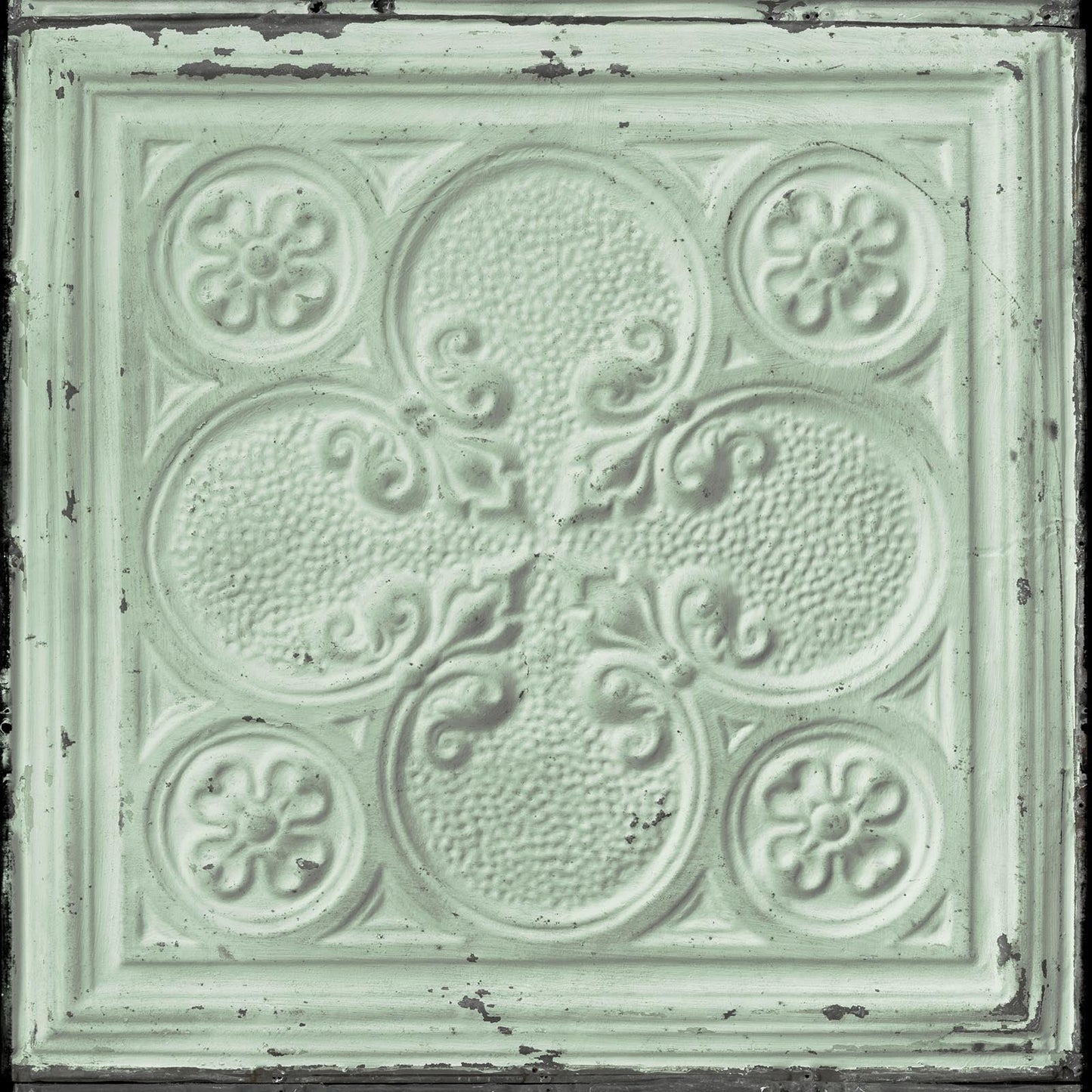 Brooklyn Tin Tiles Wallpaper- Green