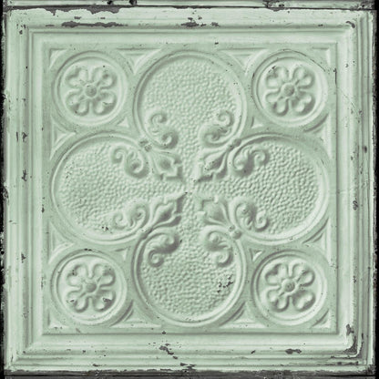 Brooklyn Tin Tiles Wallpaper- Green