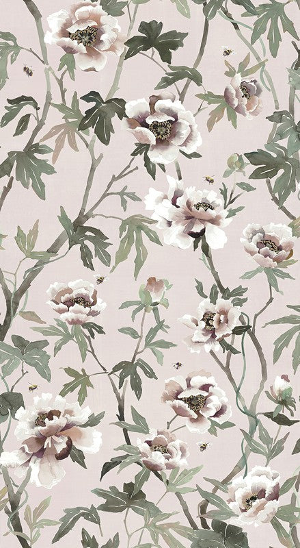 Peonia Linen Fabric - Blush