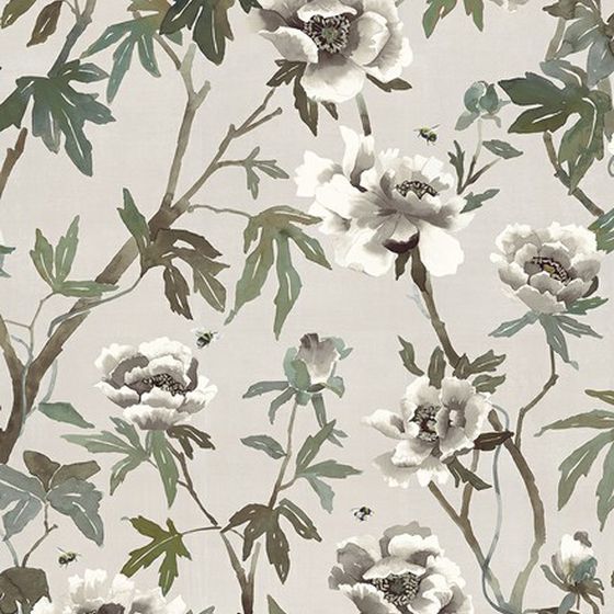 Peonia Linen Fabric - Parchment