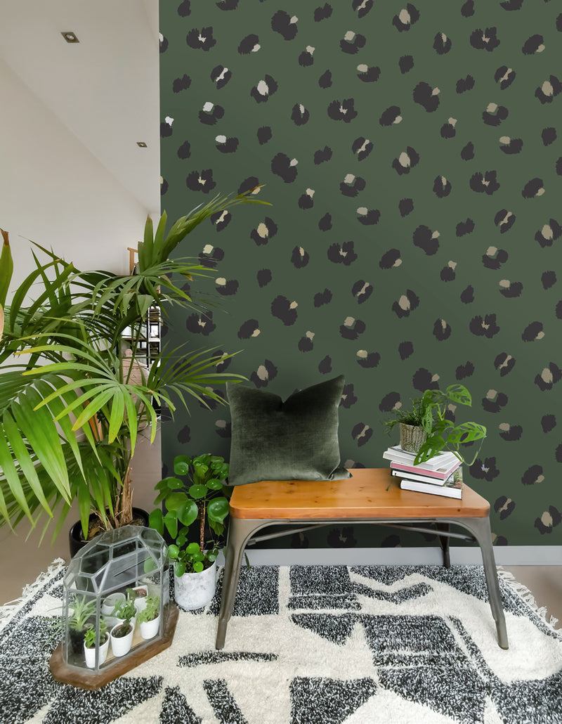 Large Leopard Spot Wallpaper - 4 Colours
