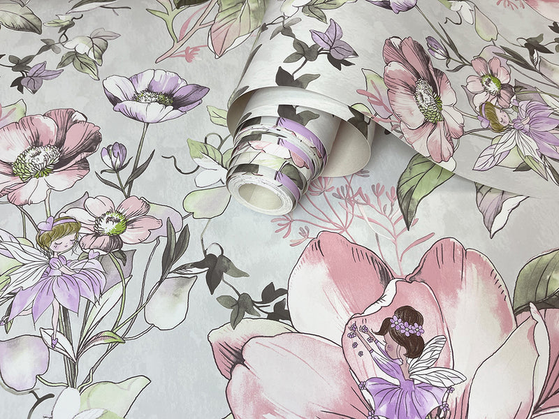 Floral Fairy Wallpaper - 3 Colours