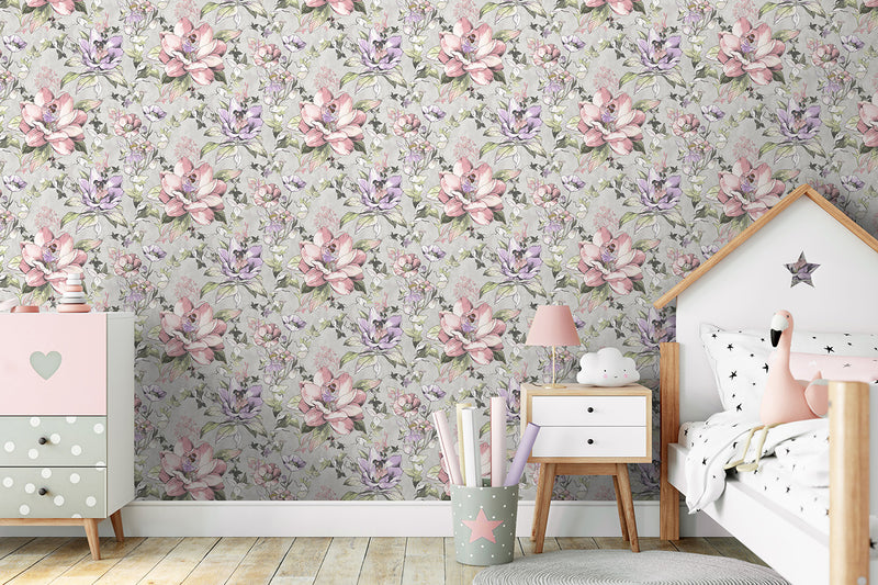 Floral Fairy Wallpaper - 3 Colours