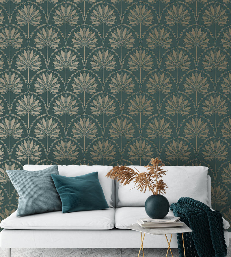 Metallic Palm Tree Wallpaper - 3 Colours