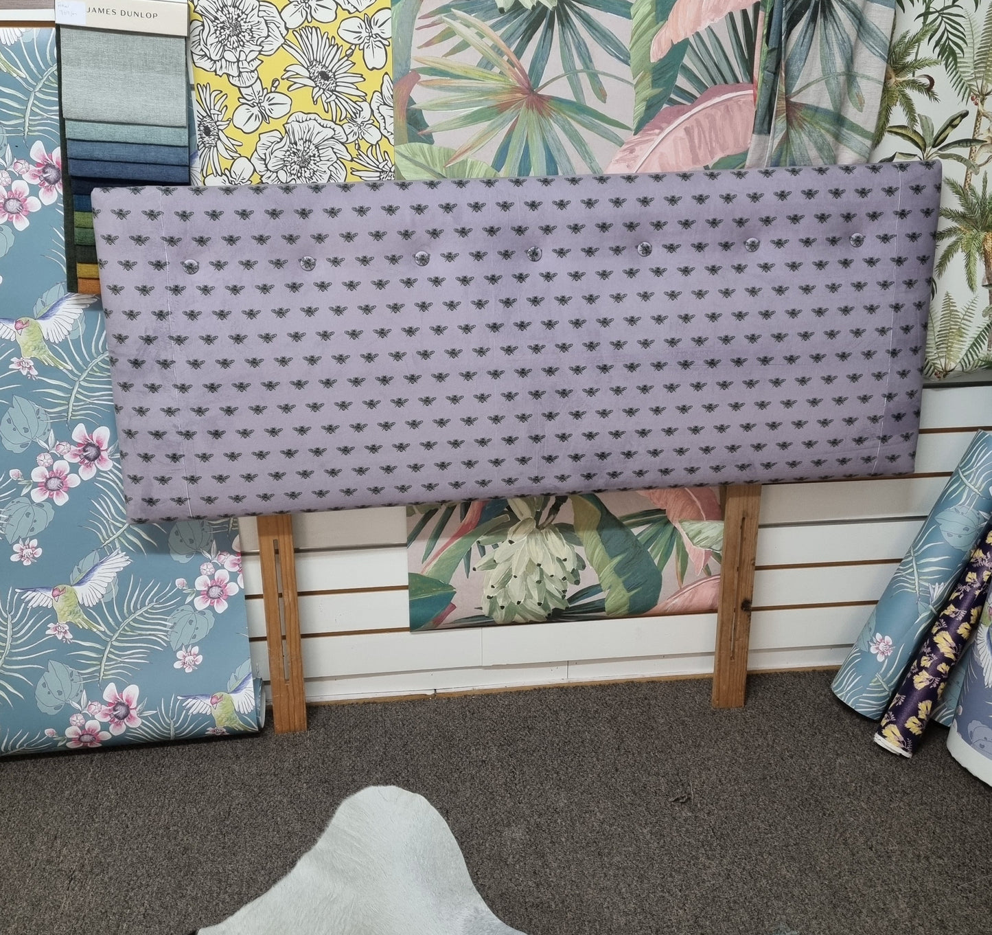 Hewson Bee - Custom Printed Velvet Head Board