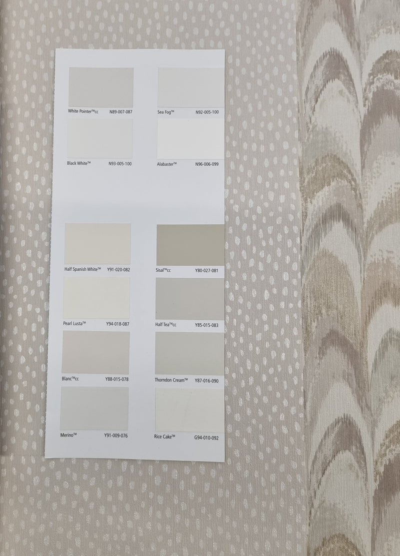 Pinto Wallpaper with Resene paint Colours
