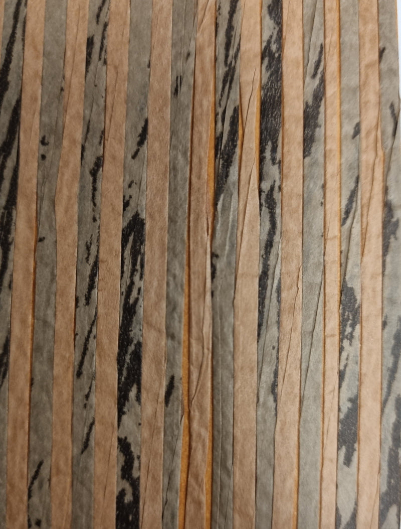 Zebra Paper Weave Wallpaper - Brown