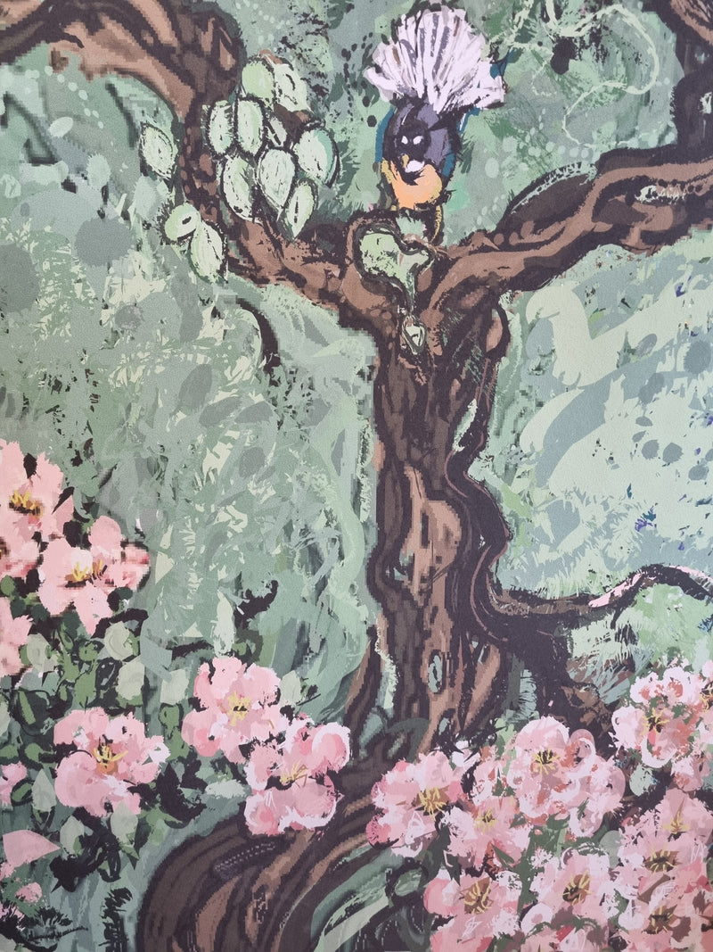 Close up of Digital Pixelization with Painterly Brush Strokes