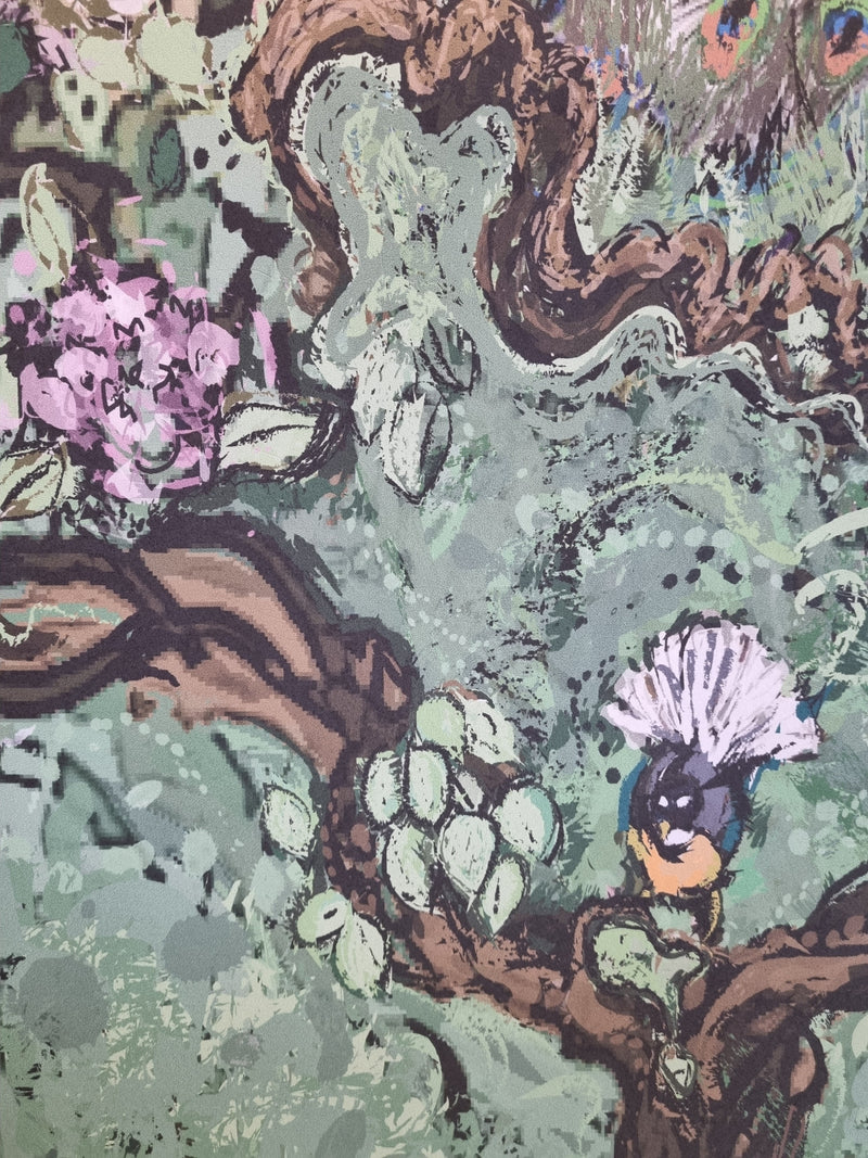 Close up of Digital Pixelization with Painterly Brush Strokes