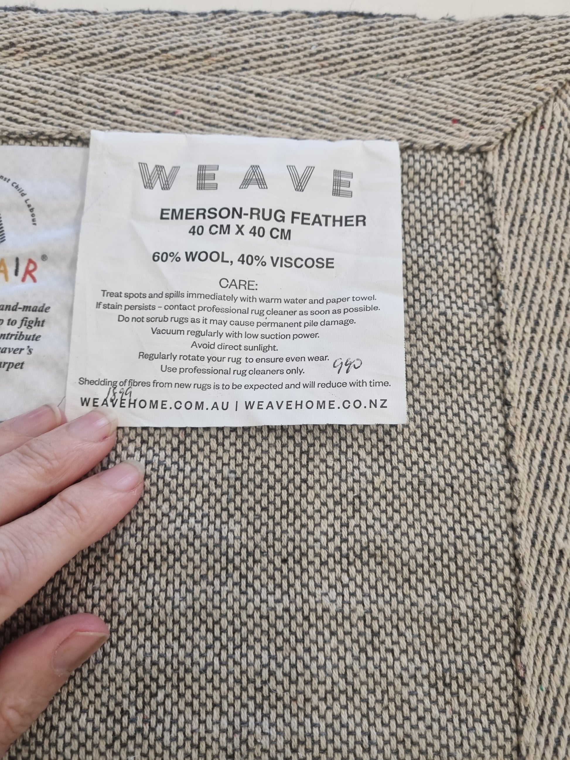 Emerson Rug - Care Instructions