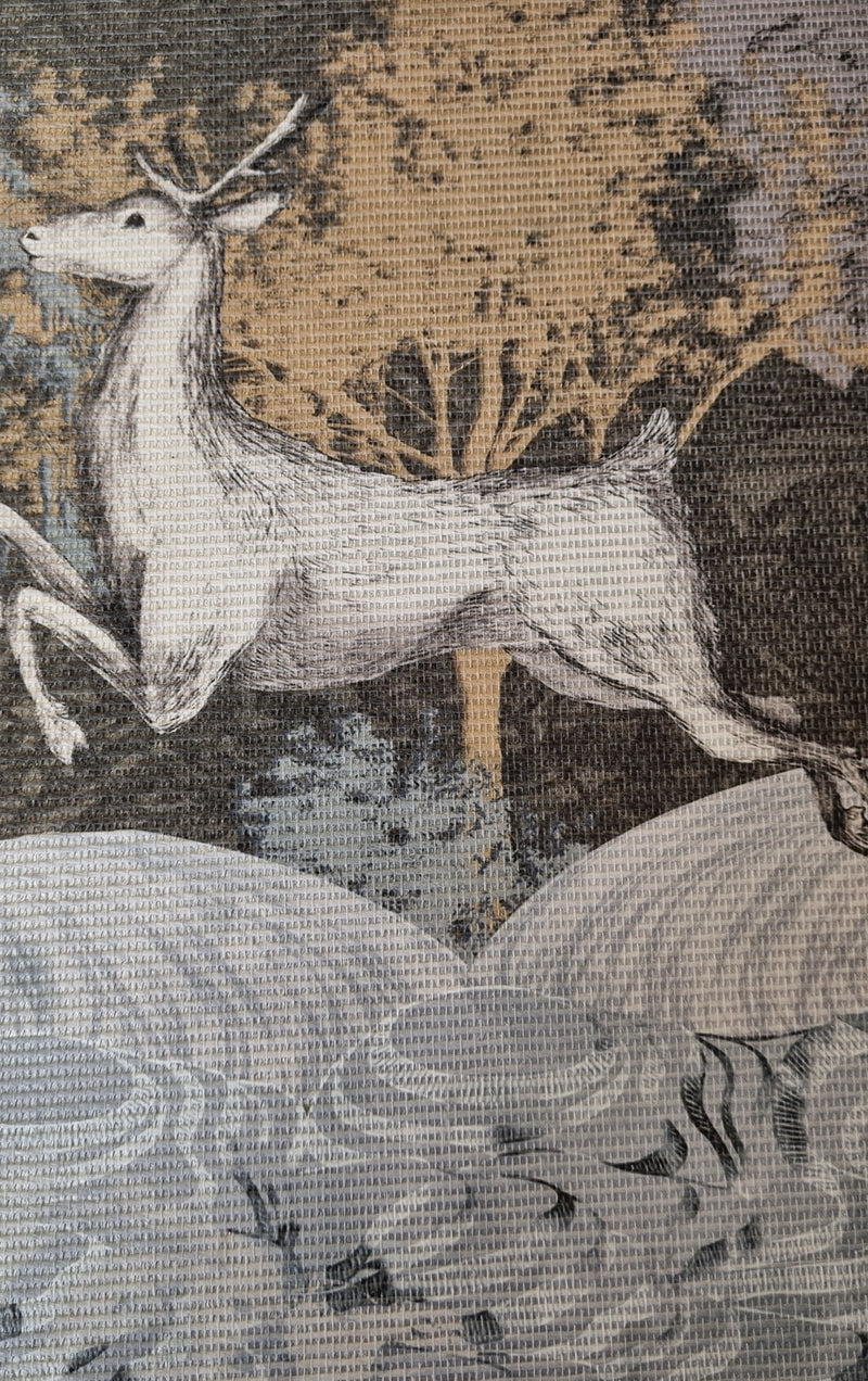 Deer Grasscloth Wallpaper - Forest