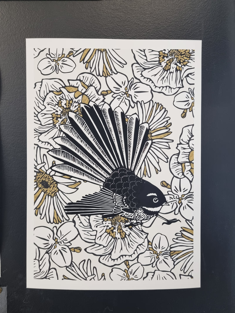 Piwakawaka Fantail - Fine Art Print