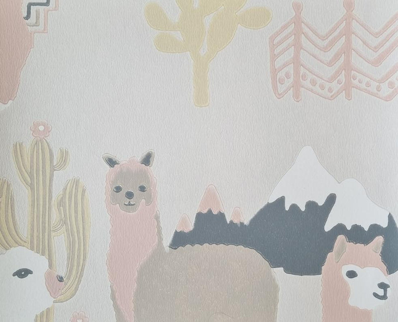 Lama Lama Wallpaper - 4 Colours