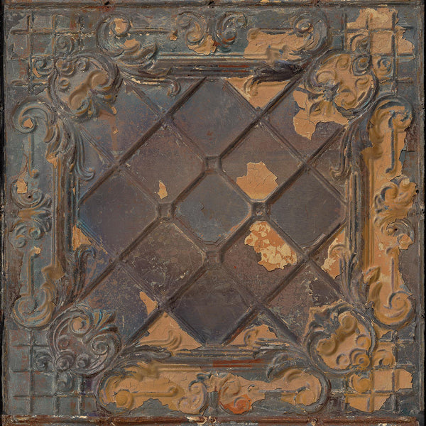 Brooklyn Tin Tiles Wallpaper- Metallic Brown 08