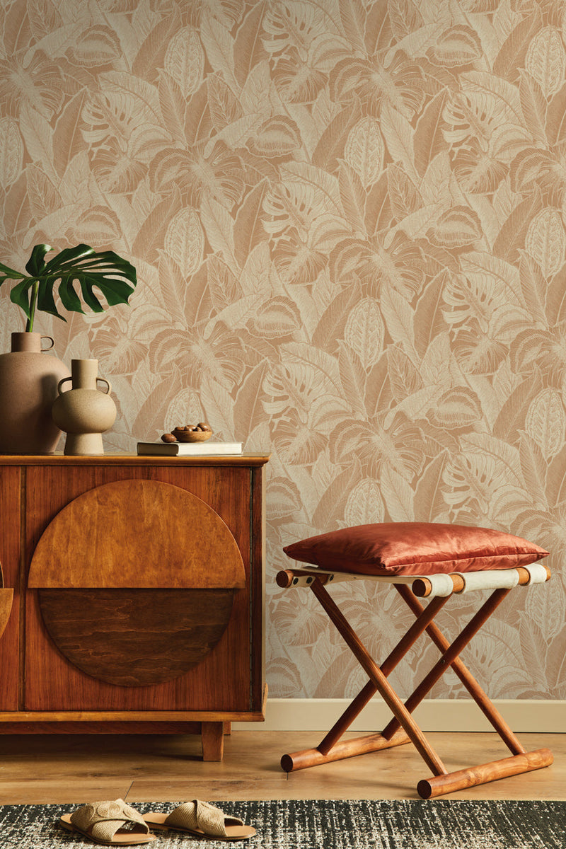 Linear Palm Wallpaper - 3 Colours
