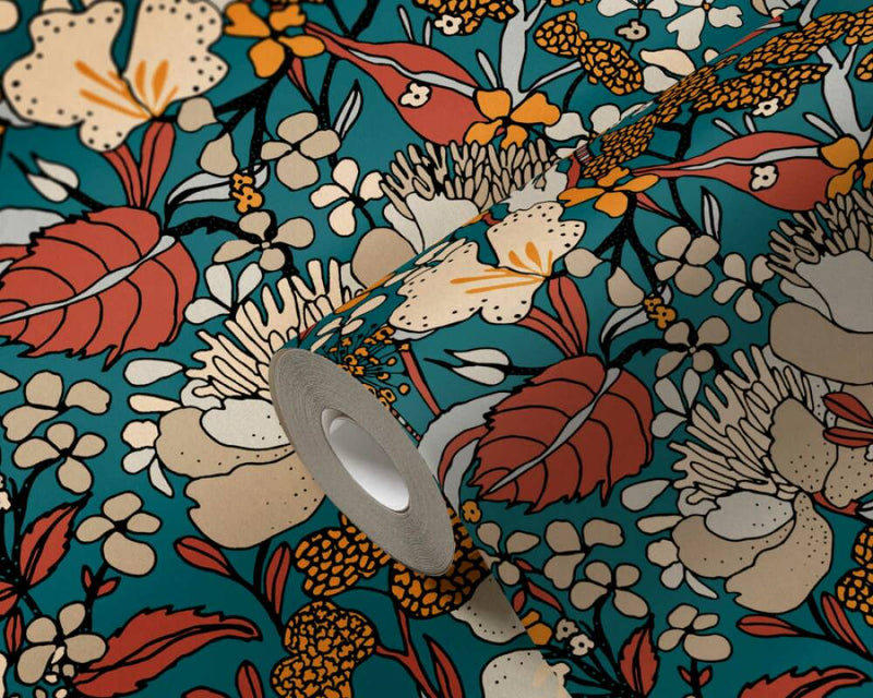 Floral Impression Wallpaper - Autumn