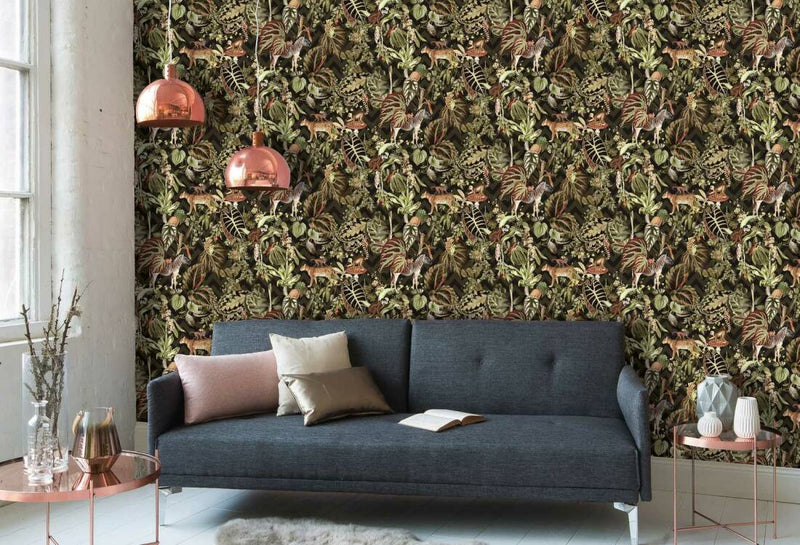 Living Jungle Chevron Wallpaper - 4 Colours