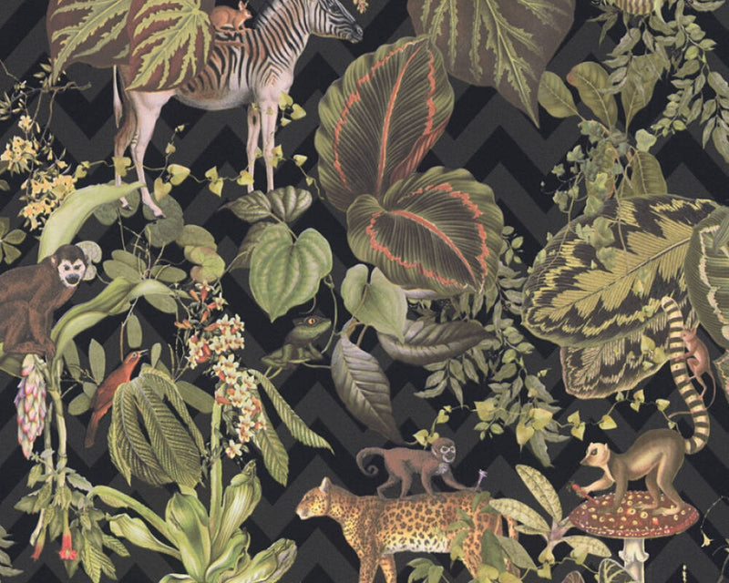 Living Jungle Chevron Wallpaper - 4 Colours