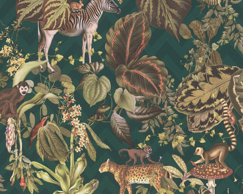 Living Jungle Chevron Wallpaper - 4 Colours