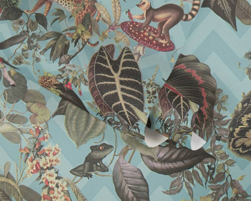 Living Jungle Chevron Wallpaper - 4 Colours