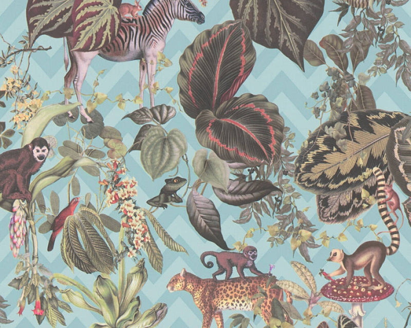 Living Jungle Chevron Wallpaper - 4 Colours