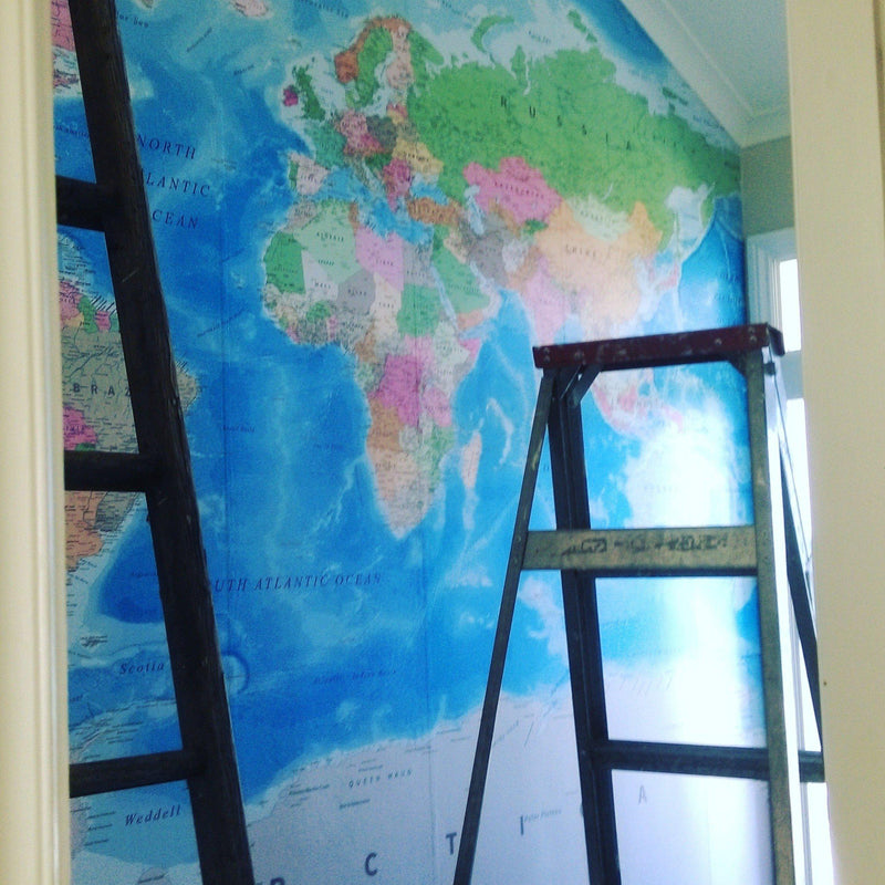 3.8 metre high world map installation