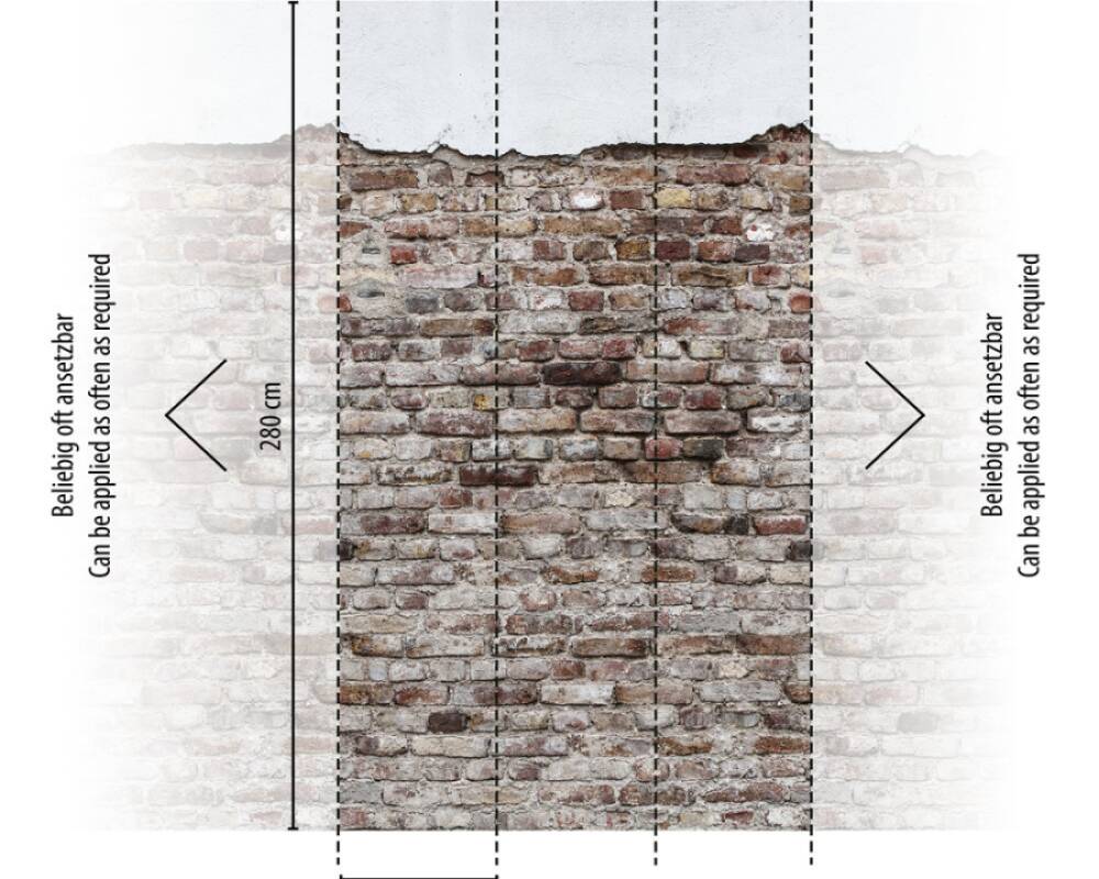 Old Brown Brick Wall Mural