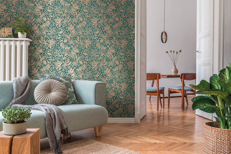 Subtle Leaf Wallpaper - 4 Colours