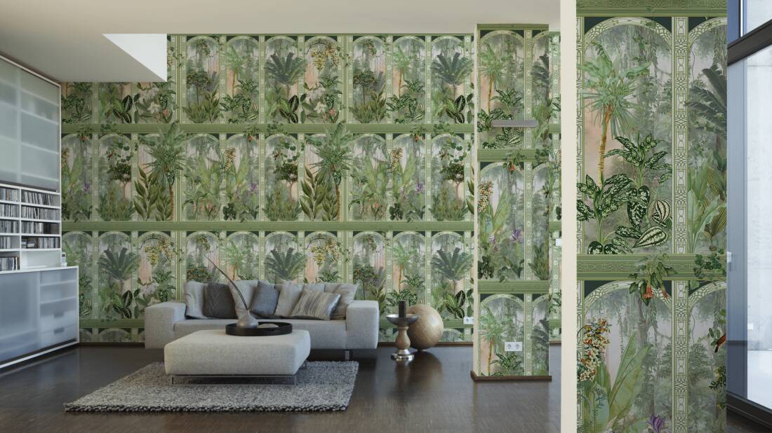 In the Temple Hybrid Mural Wallpaper