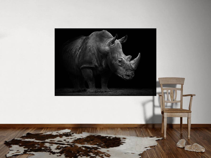 Rhino Breakthrough - Custom Sized Wallpaper Mural (per m2)