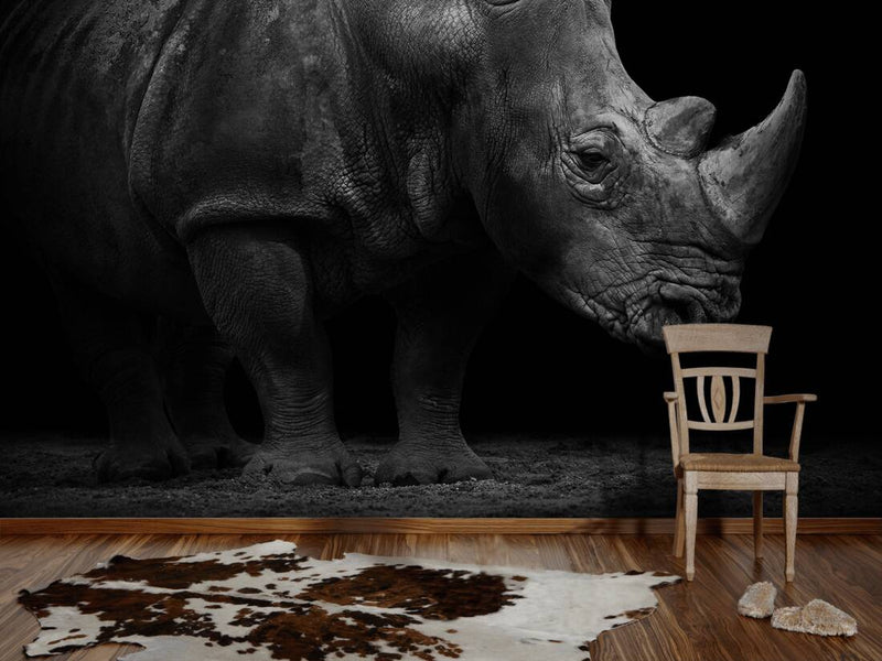 Rhino Breakthrough - Custom Sized Wallpaper Mural (per m2)