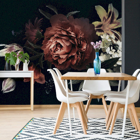 Drama Queen Floral Mural Wallpaper