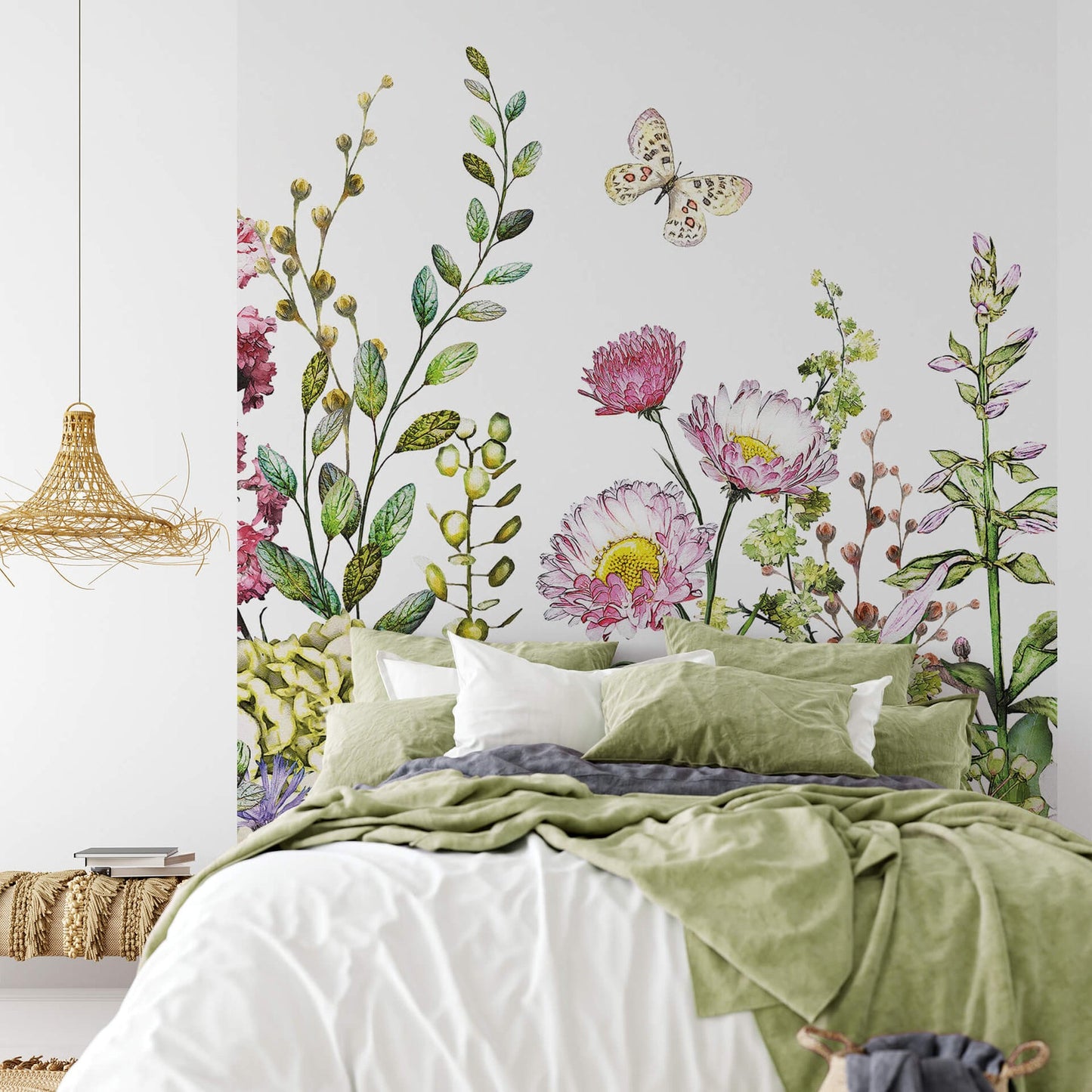 Summer Flowers - Wallpaper Mural  - Two Sizes