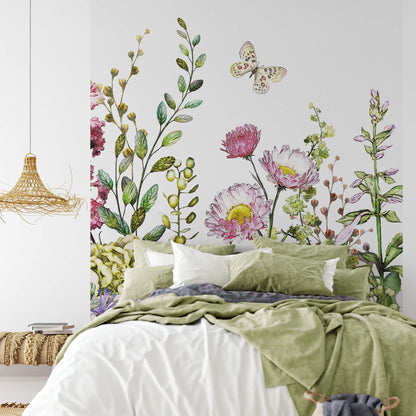 Summer Flowers - Wallpaper Mural  - Two Sizes