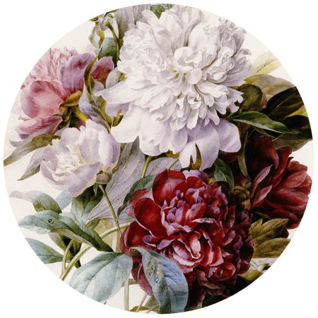 Circular Bouquet of Flowers Mural