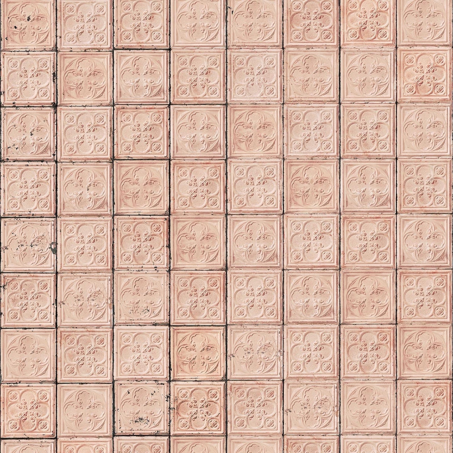 Brooklyn Tin Tiles Wallpaper- Pink