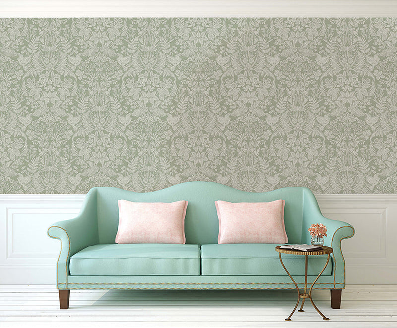 Loxley Woodland Wallpaper - Sage