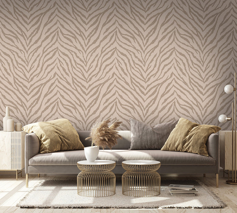 Zahara Zebra Wallpaper - Pink