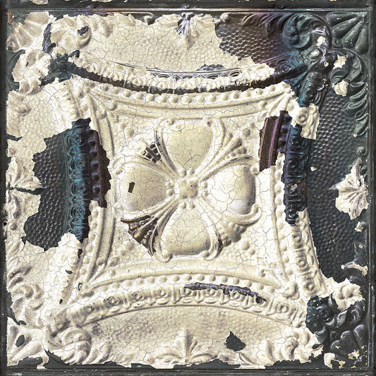 Brooklyn Tin Tiles Wallpaper- White