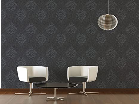 Two Toned Damask Wallpaper - 5 Colours