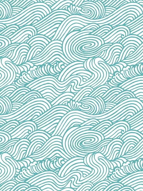 Aqua Wave Wallpaper - New Zealand