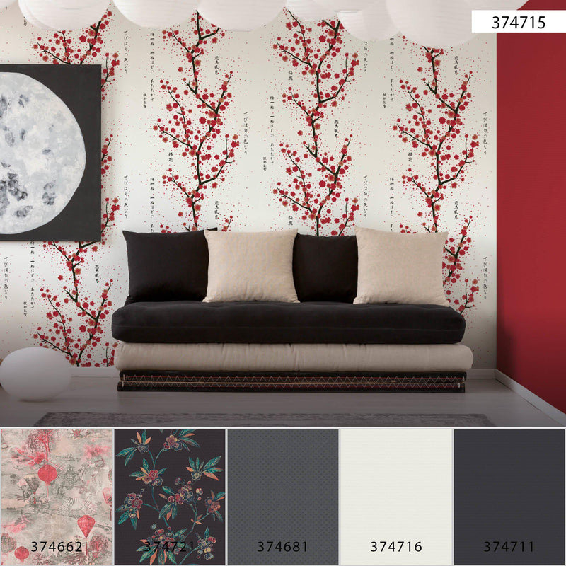 Asian Fusion Coordinates Wallpaper - 6 Colours NZ-Wallpaper
