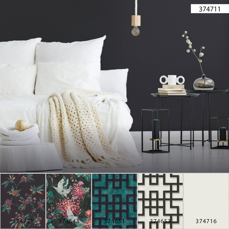 Asian Fusion Coordinates Wallpaper - 6 Colours NZ-Wallpaper