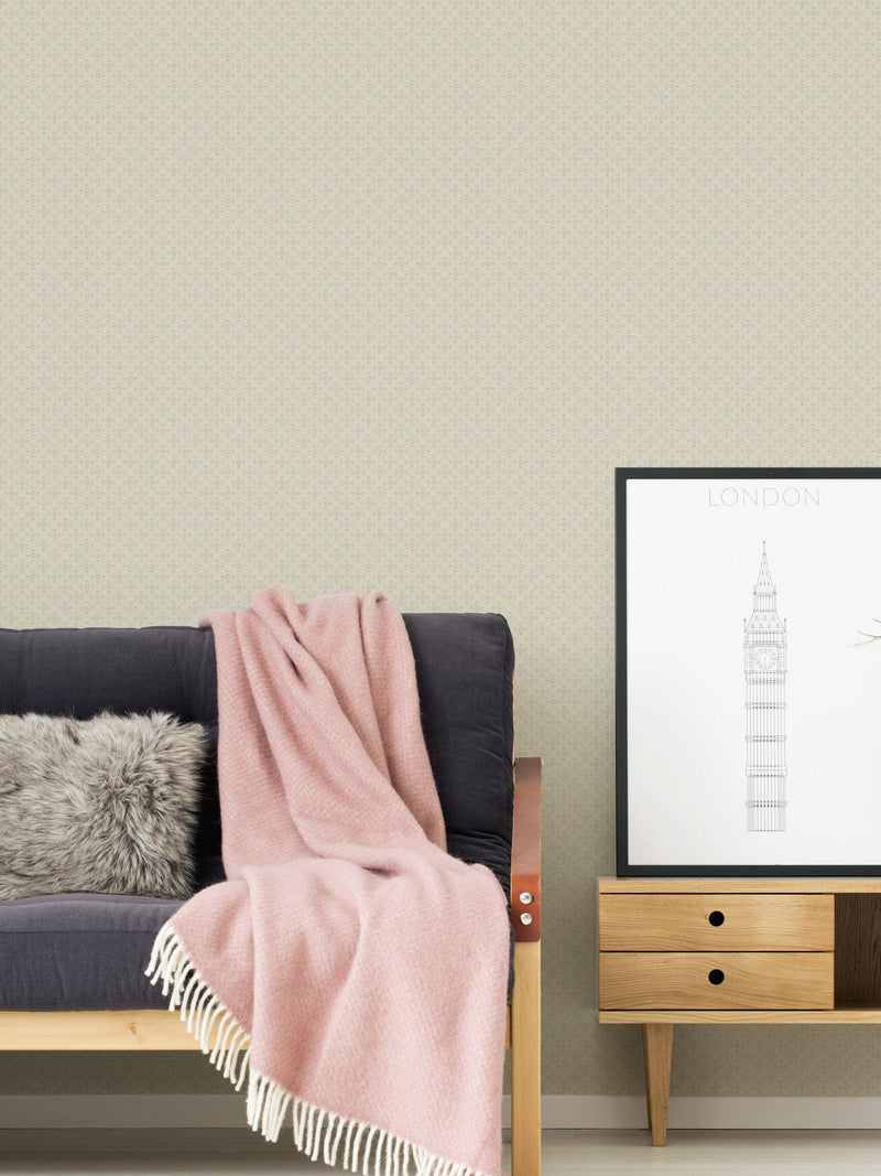 Asian Fusion Textured Wallpaper - Grey