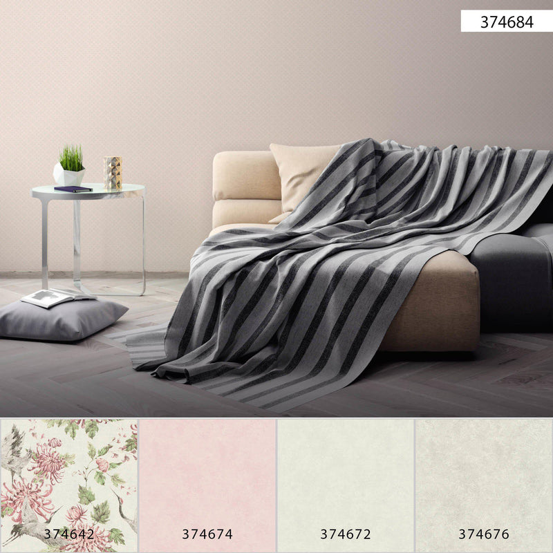 Asian Fusion Textured Wallpaper - Grey