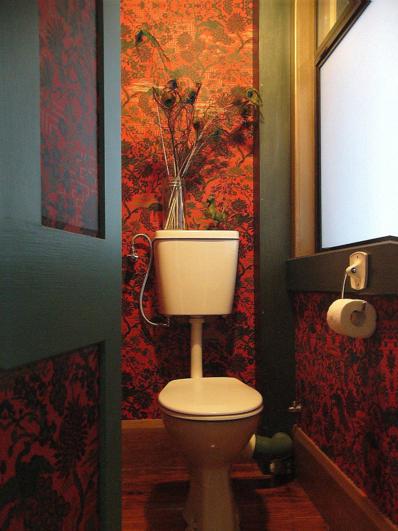 Asian Garden in Red