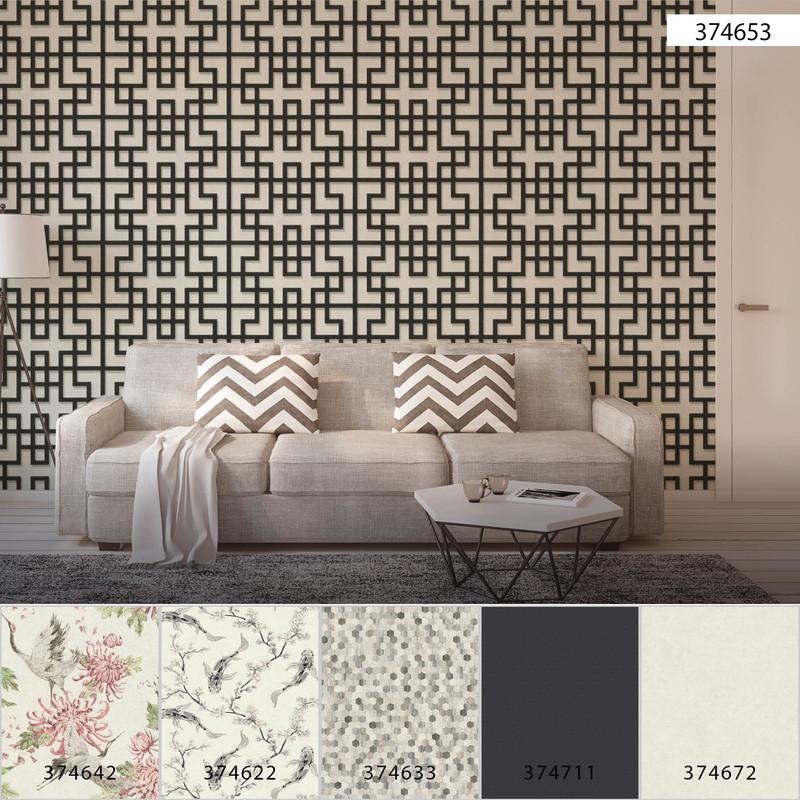 Asian Screen Wallpaper - 3 Colours NZ-Wallpaper
