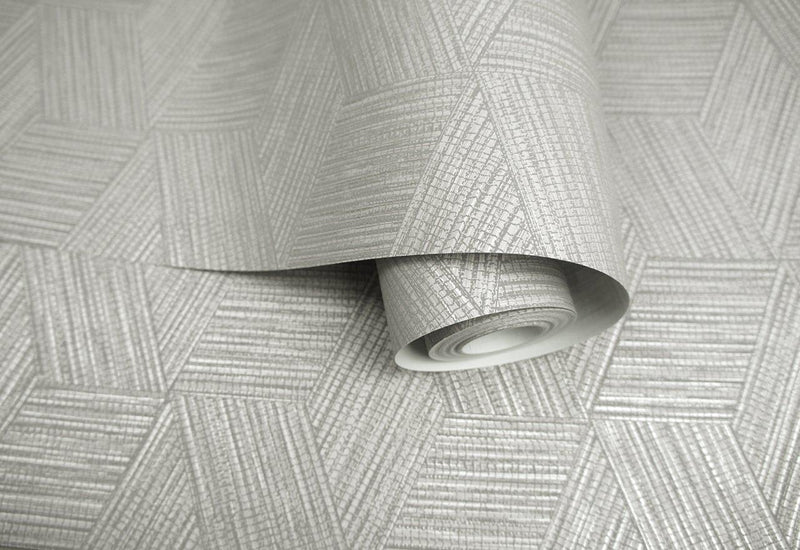Bakau Grasscloth Wallpaper - Grey